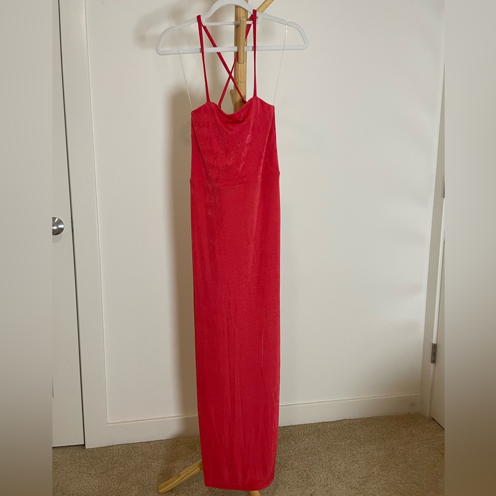 NWT Wild Fable bright red maxi dress